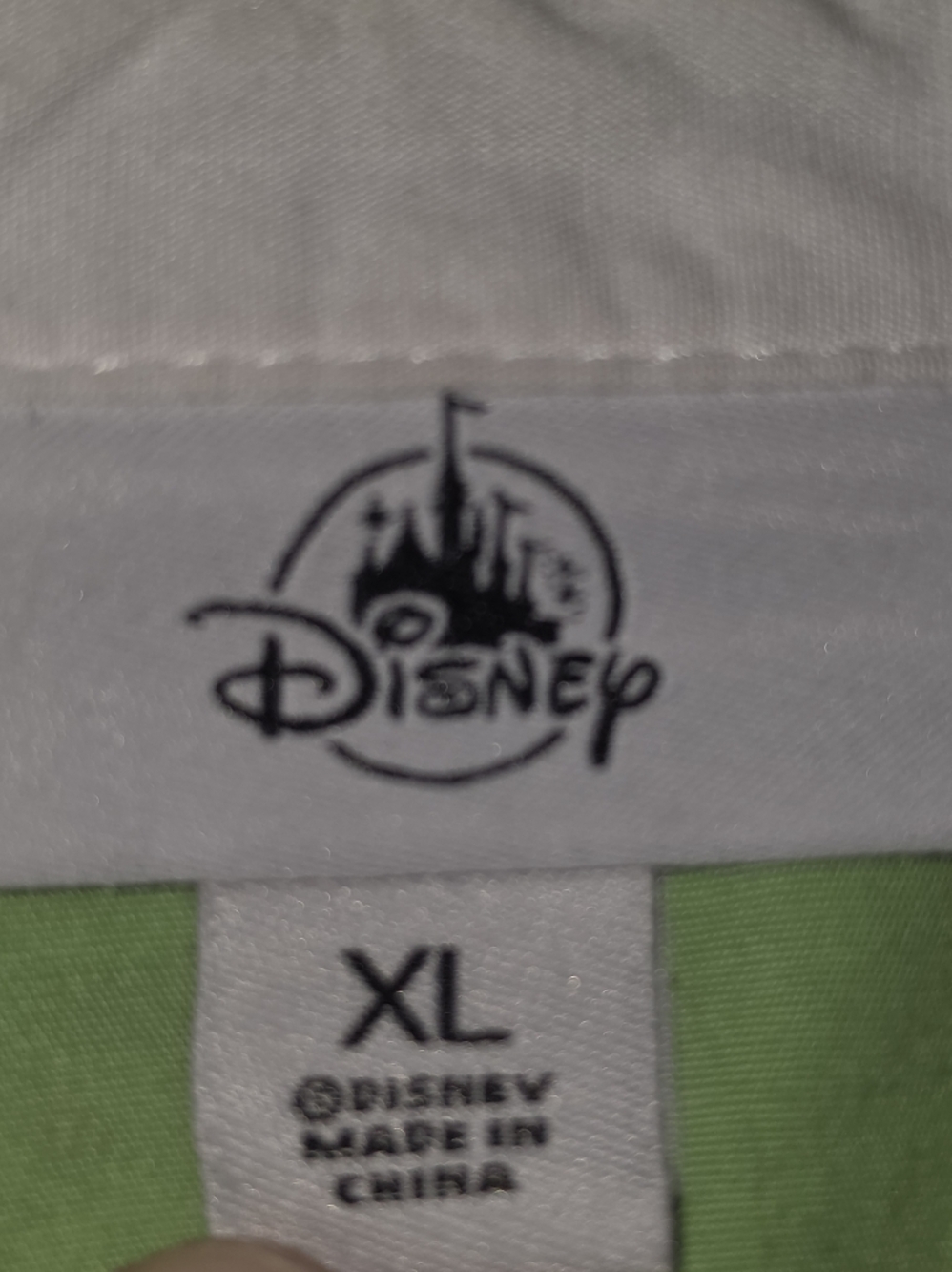 Disney Toy Story Pizza Plant Lime Green Short-Sleeve Button-Up Shirt Men Size XL - Picture 8 of 9